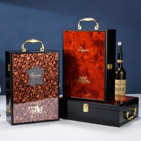 Custom Luxury Piano Lacquer Wooden Box for Wine Bottles – Elegant Design, Premium Craftsmanship, Durable Storage, and Exclusive Presentation