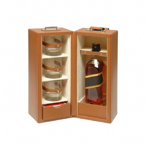 Faux Leather Wine Bottle Gift Box | Elegant Wine Carrier with Accessory Set – Perfect for Wine Lovers, Travel, and Gifting